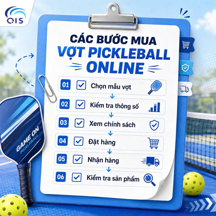 Quy trình mua vợt Pickleball online Quy trình mua vợt Pickleball online