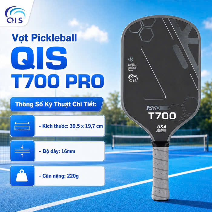 Vợt Pickleball QIS T700 Pro Vợt Pickleball QIS T700 Pro